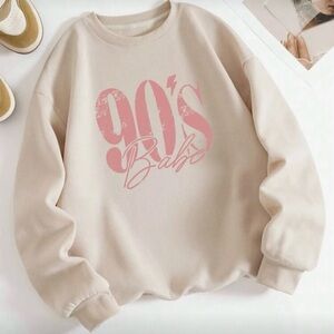 SHEIN 90s Babe Lightning Bolt Crewneck Sweatshirt XL